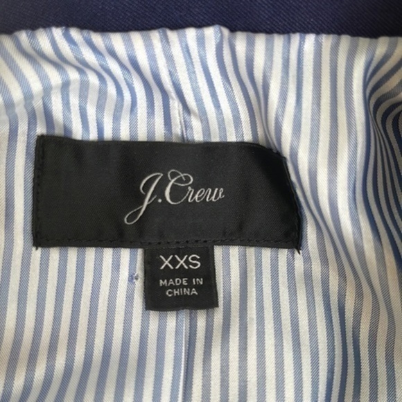 J.Crew Two Button Schoolboy Blazer Jacket in Navy Blue Size XXS - Picture 7 of 10
